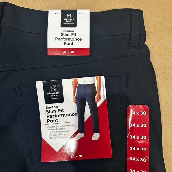 👖 Member’s Mark Benton Slim Fit Performance Pant – 34x30 - Picture 3 of 4